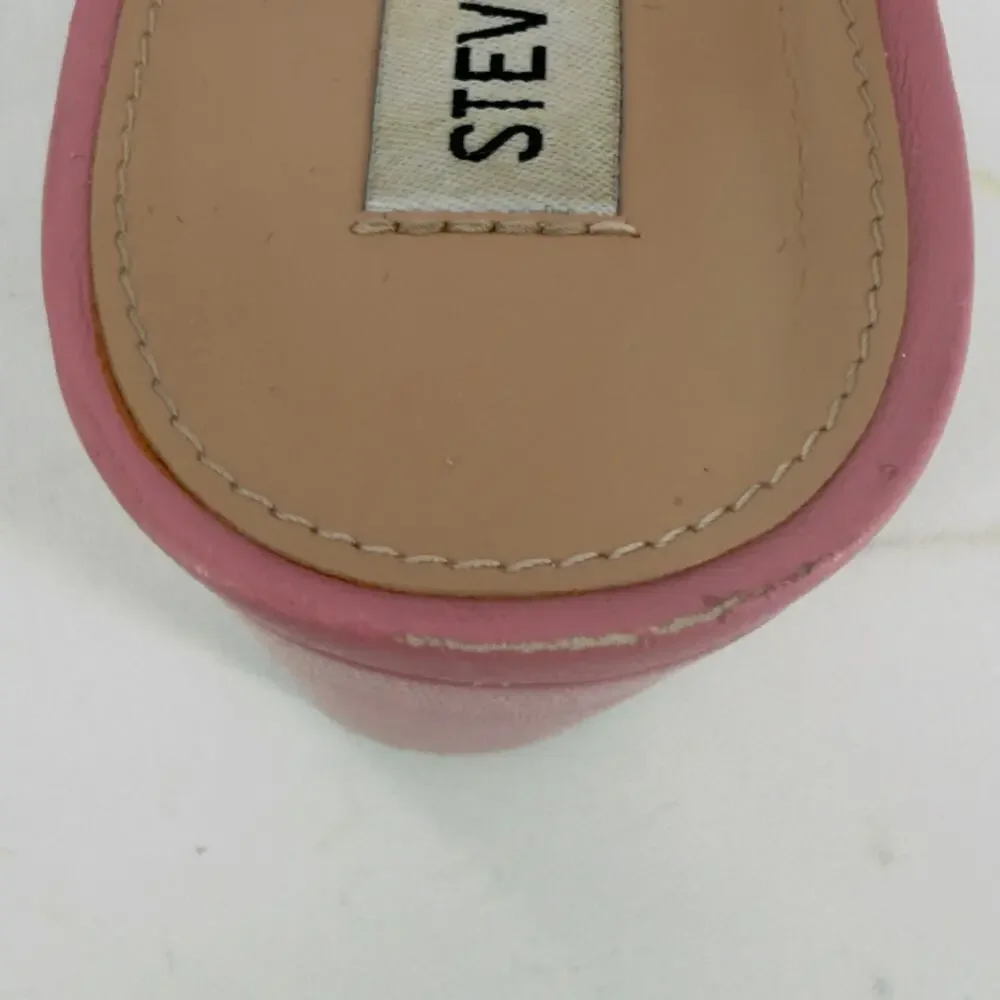 Steve Madden Tille Chunky Platform Sandal Heels size 10 Pink Vegan Leather
